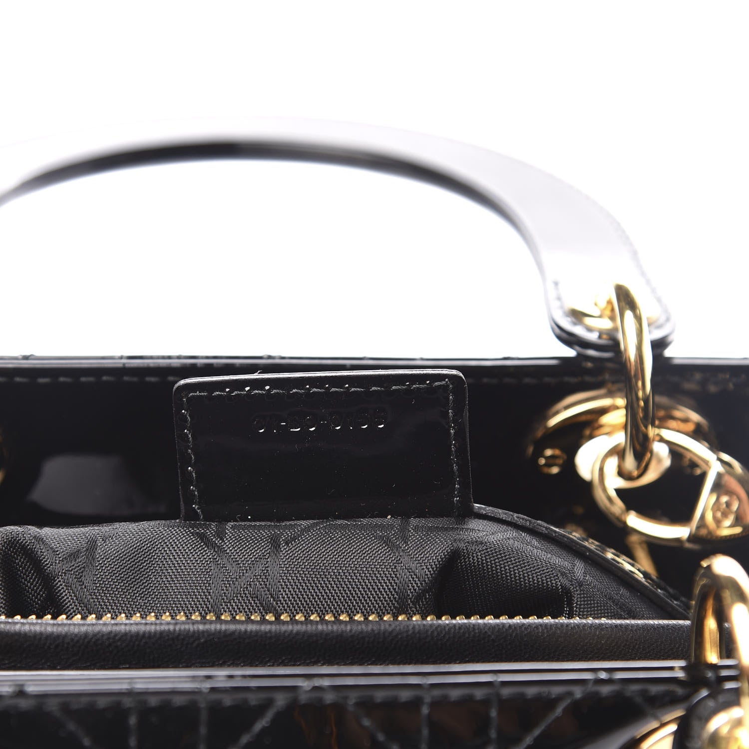 Christian Dior Patent Cannage Large Lady Dior Black 8 of 12