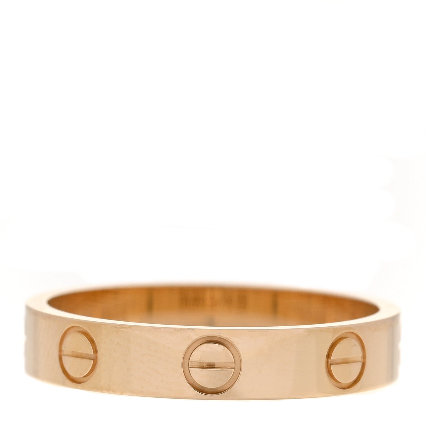 18K Yellow Gold 3.5mm LOVE Wedding Band Ring 53 6.5