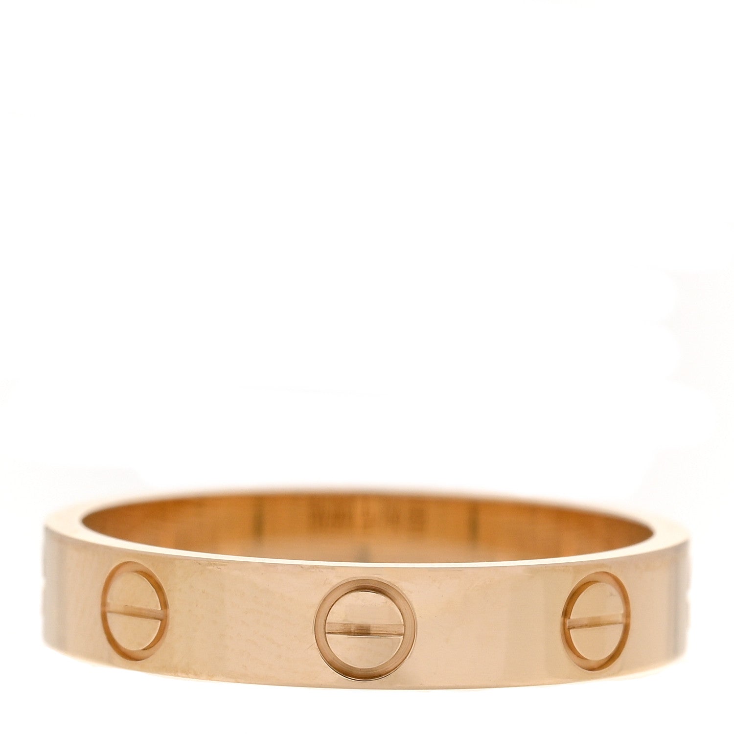 Cartier 18K Yellow Gold 3.5mm LOVE Wedding Band Ring 53 6.5 3 of 5