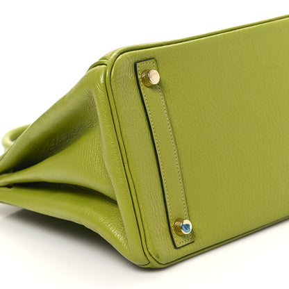 Hermes Chevre Mysore Birkin 30 Vert Anis 9 of 12