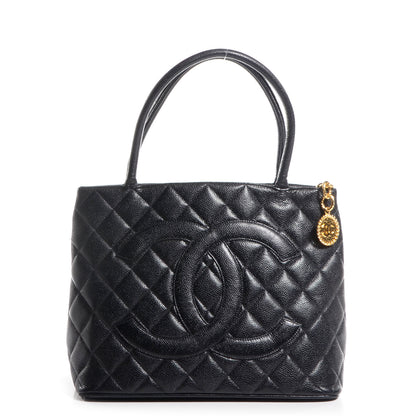 Chanel Caviar Medallion Tote Black 1 of 7