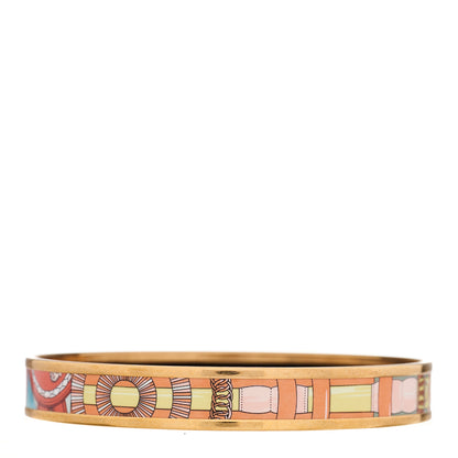 Hermes Enamel Printed Narrow Cavald'Or Bracelet 70 Romantique 2 of 4