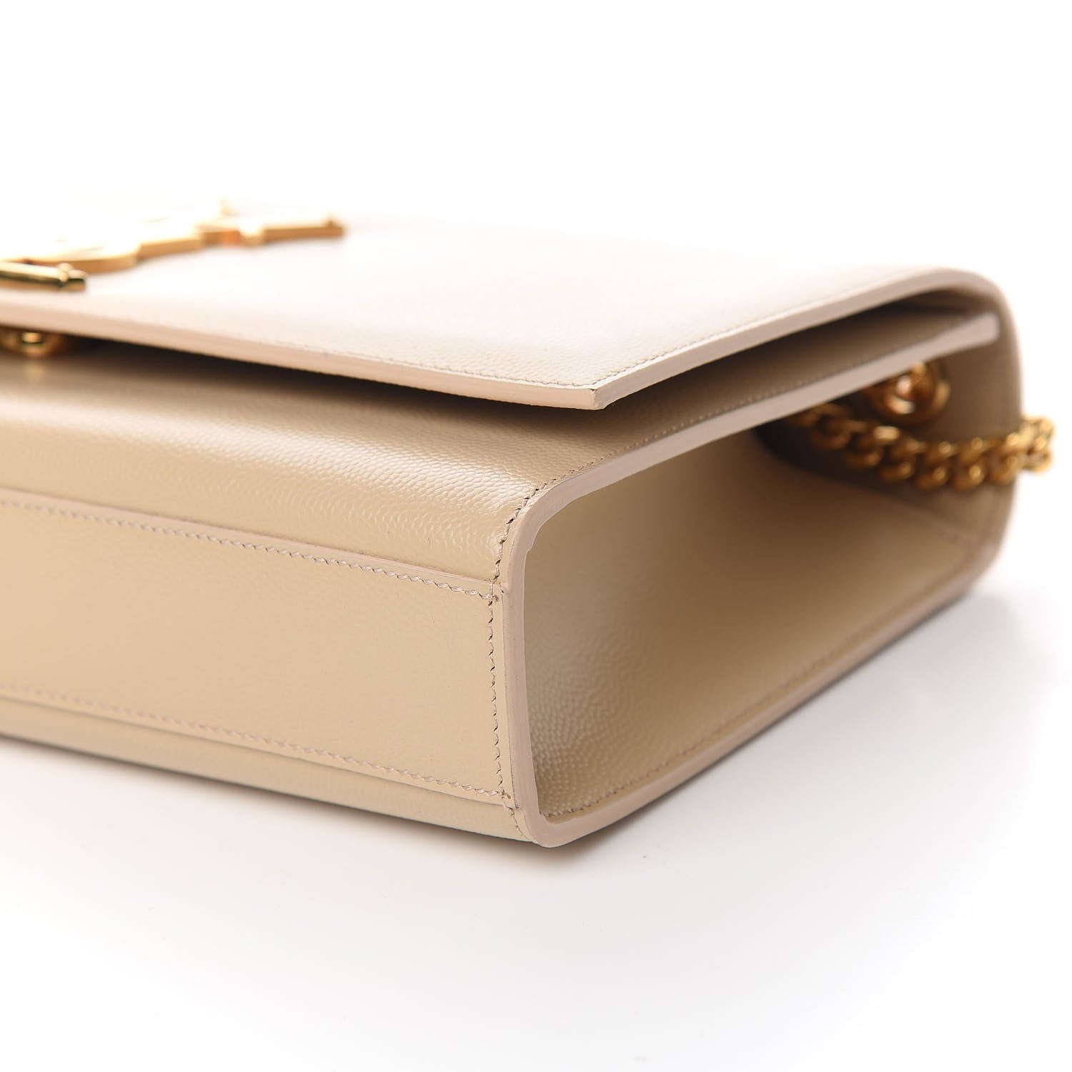 Saint Laurent Grain De Poudre Medium Monogram Kate Satchel Nude Powder 8 of 8