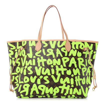 Louis Vuitton Monogram Graffiti Neverfull GM Green 1 of 10