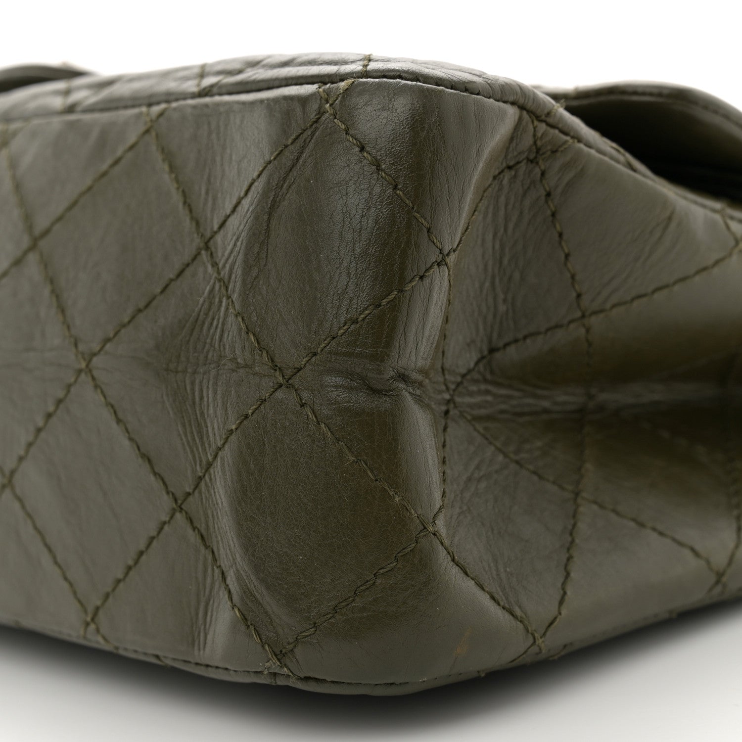 Chanel Aged Calfskin Quilted 2.55 Reissue 227 Flap Dark Green 10 of 12