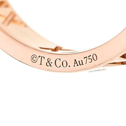 Tiffany 18K Rose Gold Diamond Atlas Pierced Ring 54 6.75 4 of 5