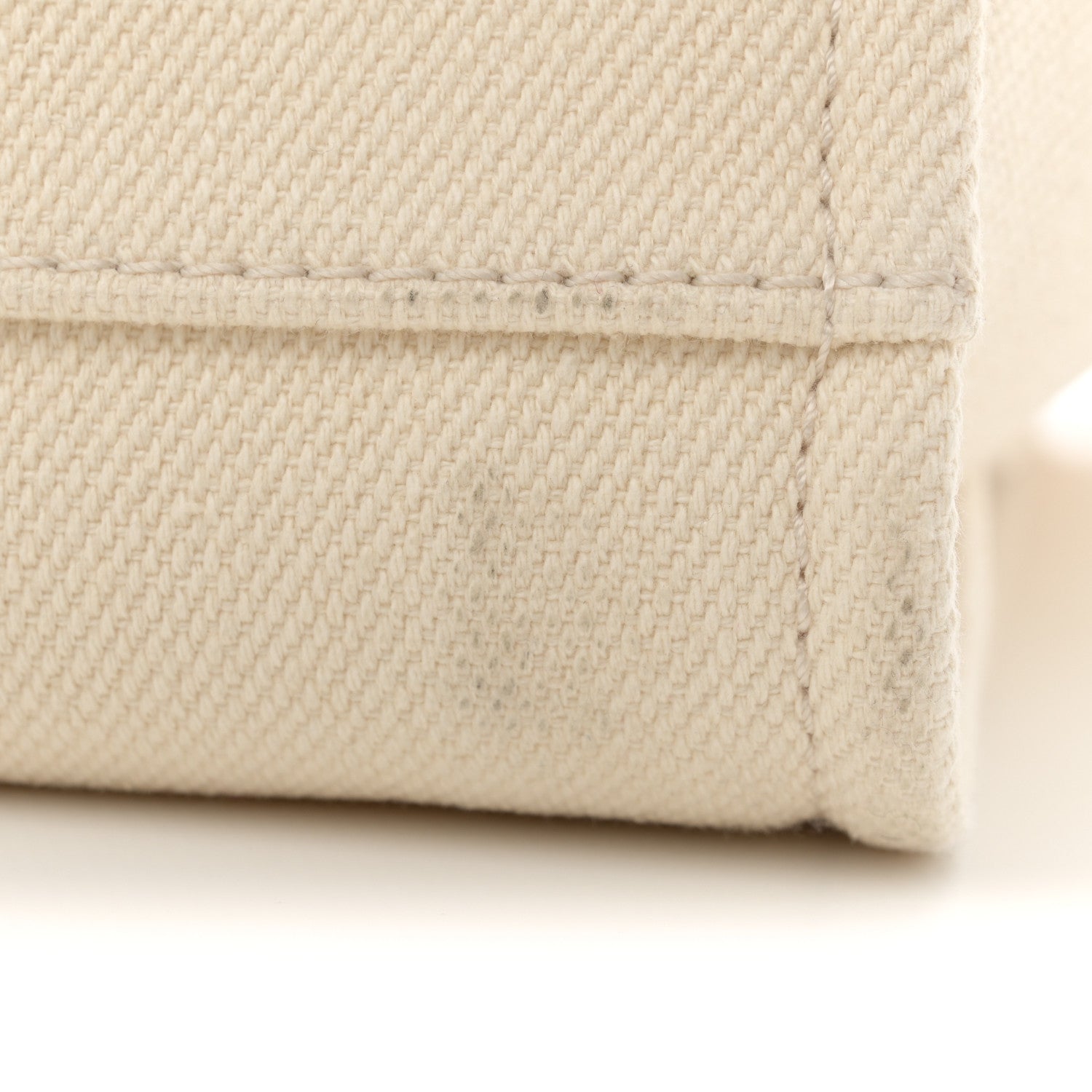 Chanel Canvas Pearl Medium Deauville Tote Ecru Beige 11 of 12