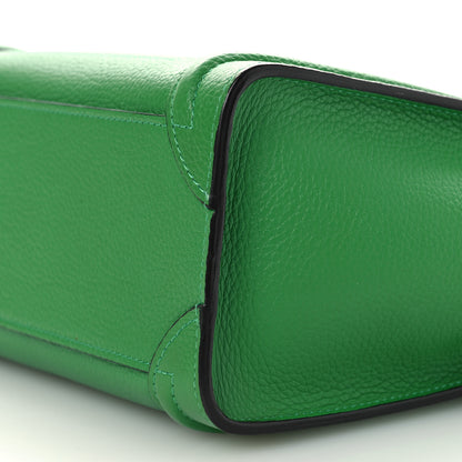 Celine Drummed Calfskin Nano Luggage Mint 11 of 11