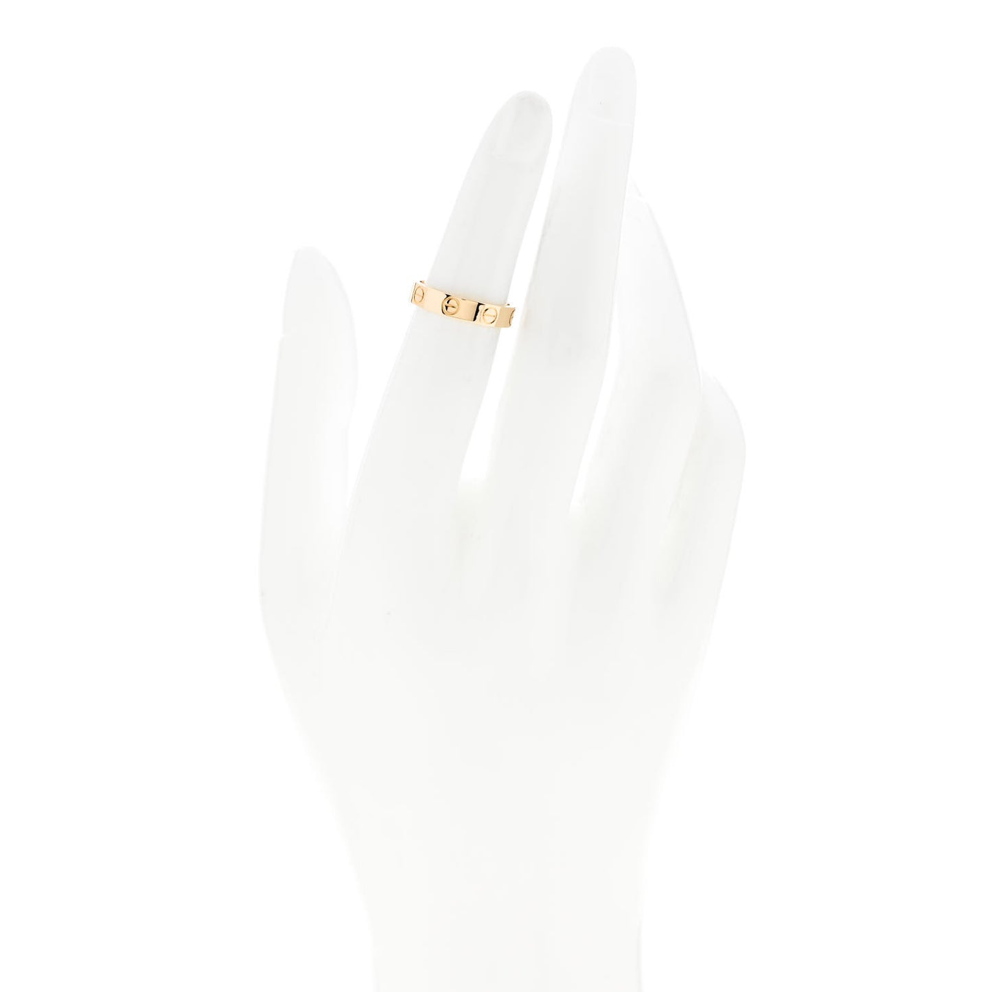 18K Yellow Gold 3.5mm LOVE Wedding Band Ring 48 4.5