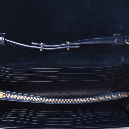 Saint Laurent Velvet Monogram Chain Wallet Legion Blue 5 of 8