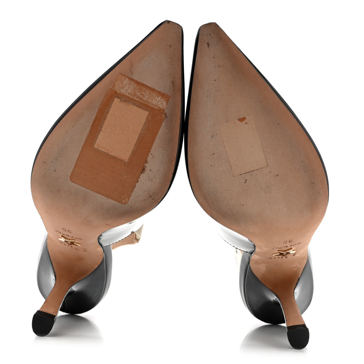 Patent Ribbon J'Adior Slingback 100mm Pumps 35 Black
