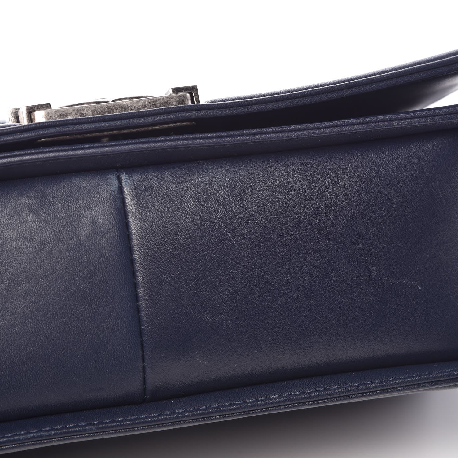 Chanel Calfskin Quilted Medium Boy Flap Navy Blue 10 of 11