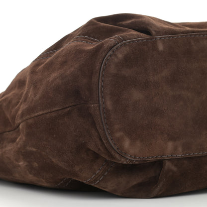 Prada Scamosciato Suede Hobo Brown 10 of 15