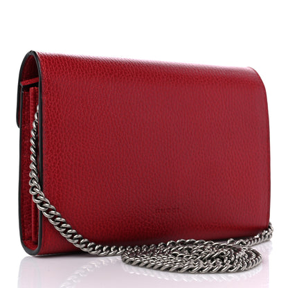 Gucci Calfskin Mini Dionysus Chain Wallet Hibiscus Red 3 of 10