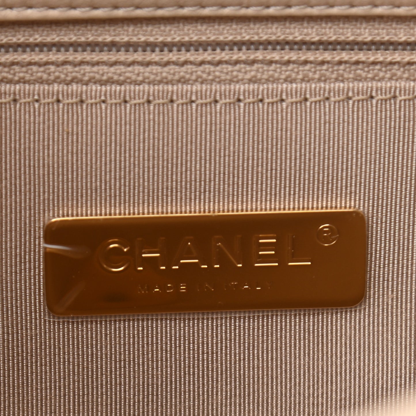 Goatskin Quilted Medium Chanel 19 Flap Beige