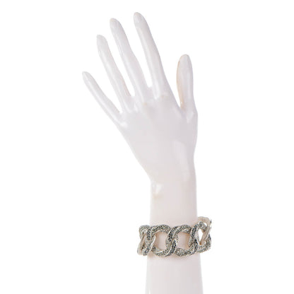 Chanel Crystal CC Chain Bracelet Silver 2 of 7