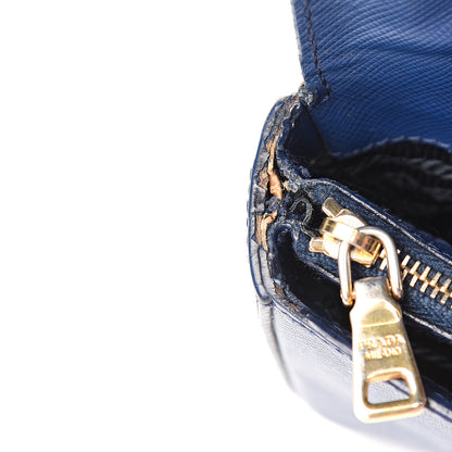 Prada Saffiano Box Clutch Bleuette 7 of 11
