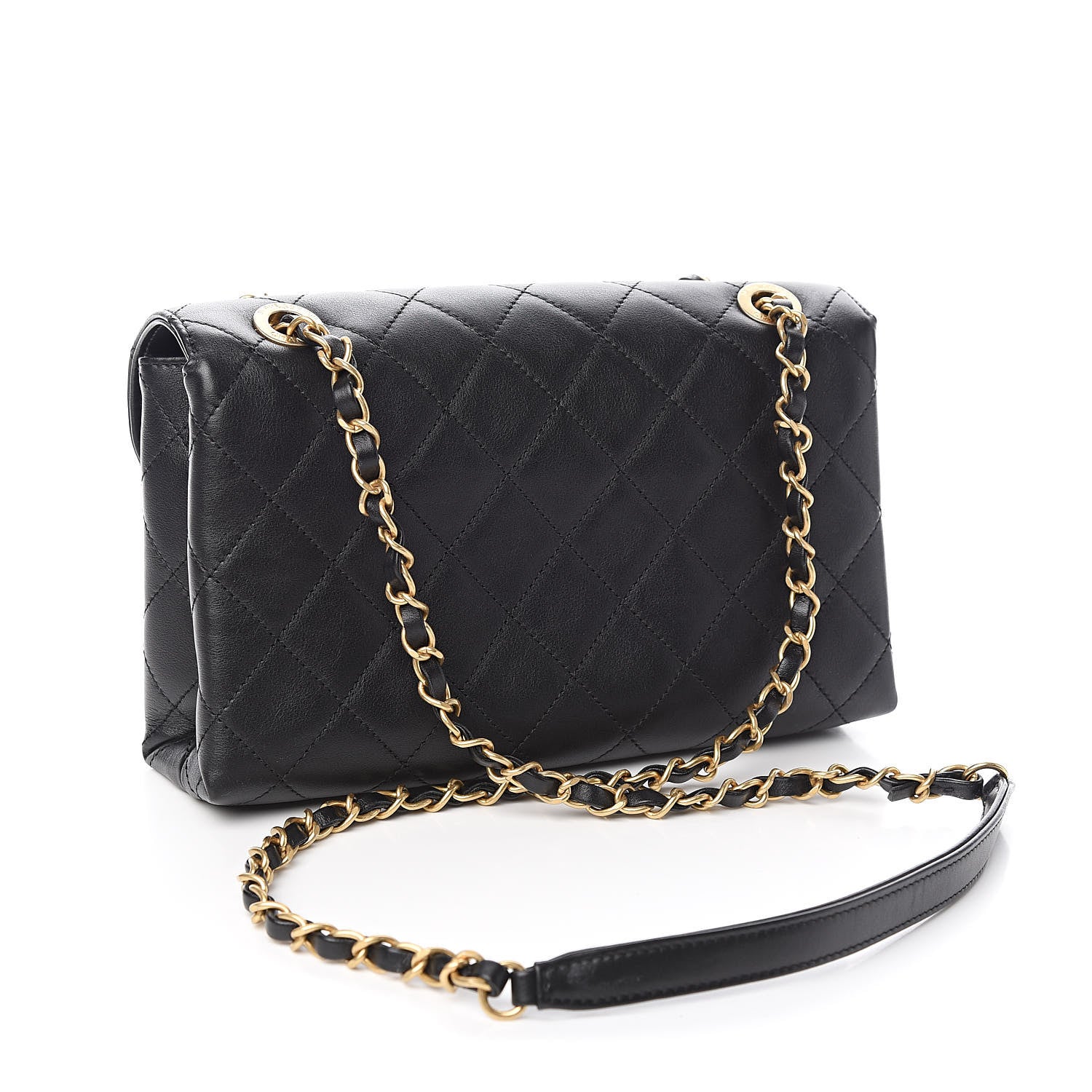 Chanel Calfskin Quilted Enchained Flap Black 3 of 15