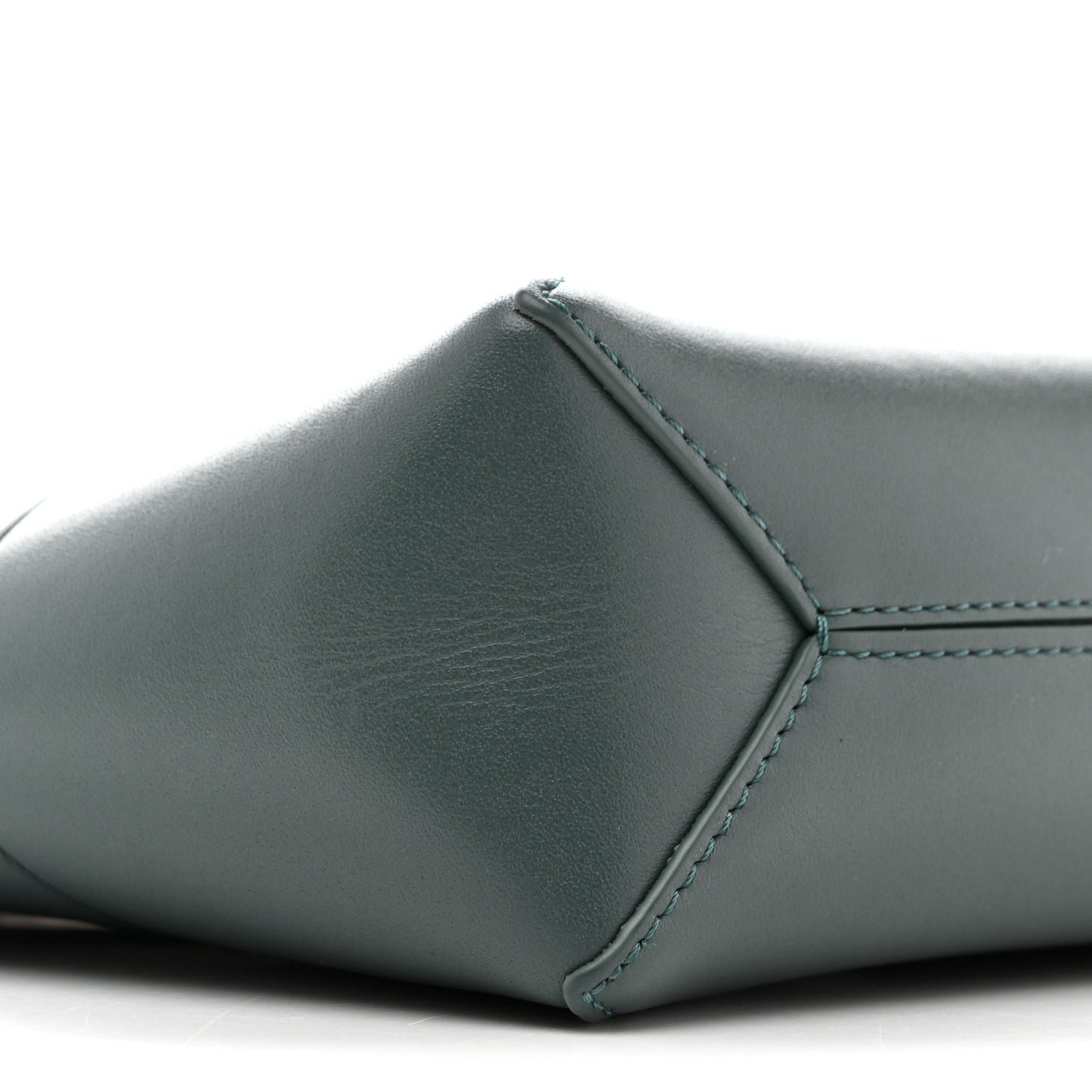 Shiny Calfskin Puzzle Fold Pouch Vetiver