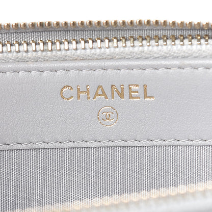 Chanel Caviar Quilted Small Boy Clutch With Chain Grey 8 of 14