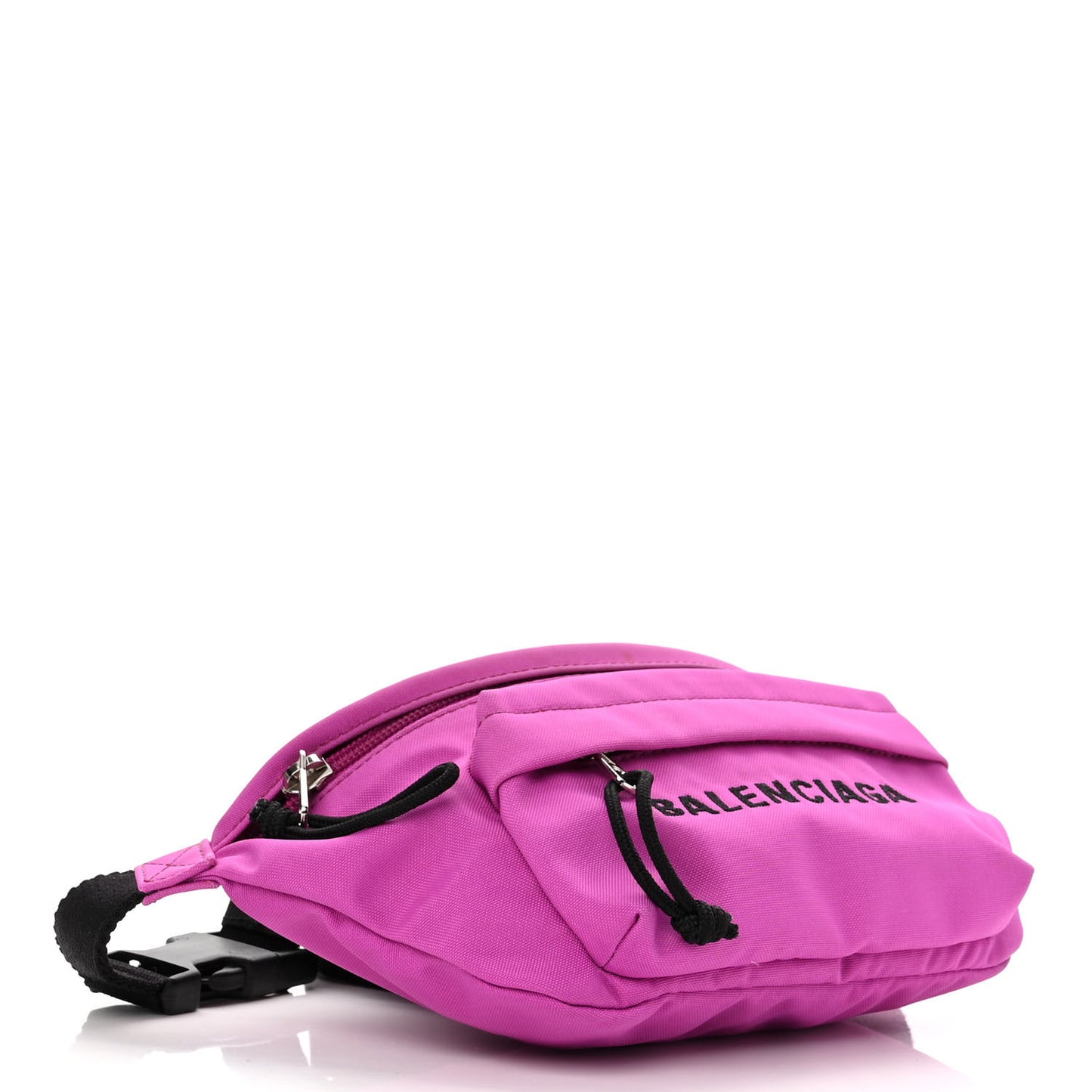 Sport Nylon Logo Embroidered Small Wheel Beltpack Fuchsia Black
