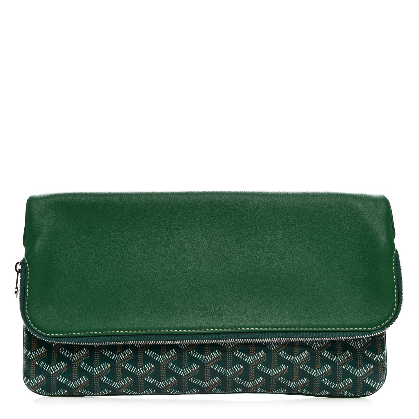 Goyardine Sainte Marie Soft Clutch Green