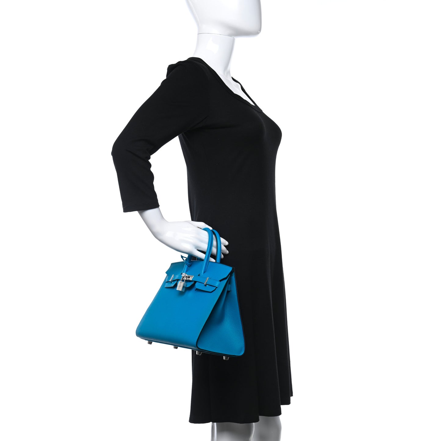 Epsom Birkin Sellier 25 Bleu Frida