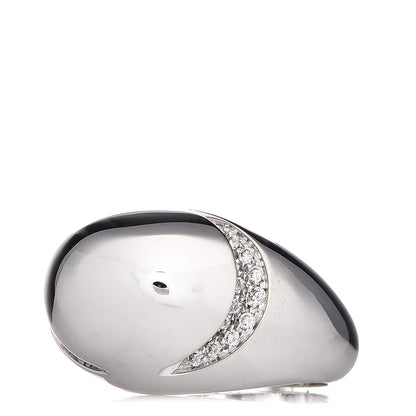 Bulgari 18K White Gold Diamond Dome Ring 49 4.75 3 of 8