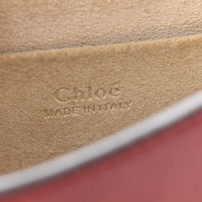 Chloe Calfskin Suede Patchwork Small Nile Bracelet Bag Red 6 of 11