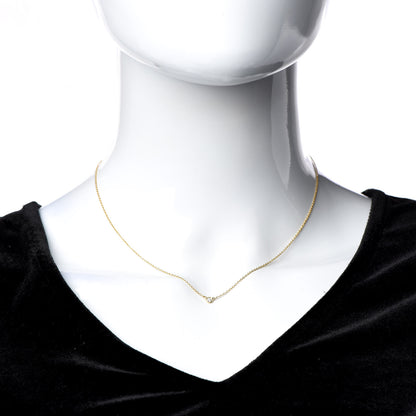 Tiffany 18K Yellow Gold Diamond .05ct Elsa Peretti Diamonds by the Yard Pendant Necklace 2 of 6