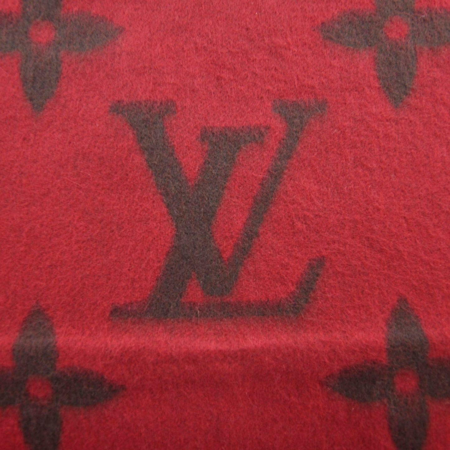 Cashmere Monogram Reykjavik Scarf Rouge