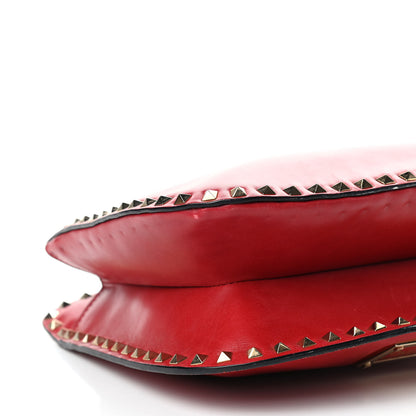 Valentino Garavani Vitello Rockstud Shoulder Satchel Rosso Valentino 7 of 9