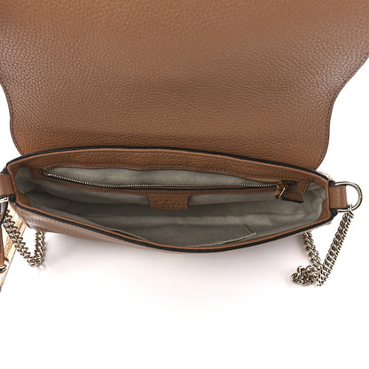 Gucci Pebbled Calfskin Medium Soho Flap Crossbody Camelia 4 of 11