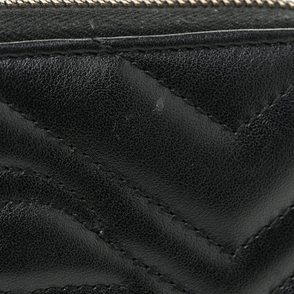 Gucci Calfskin Matelasse GG Marmont Zip Around Wallet Black 18 of 24