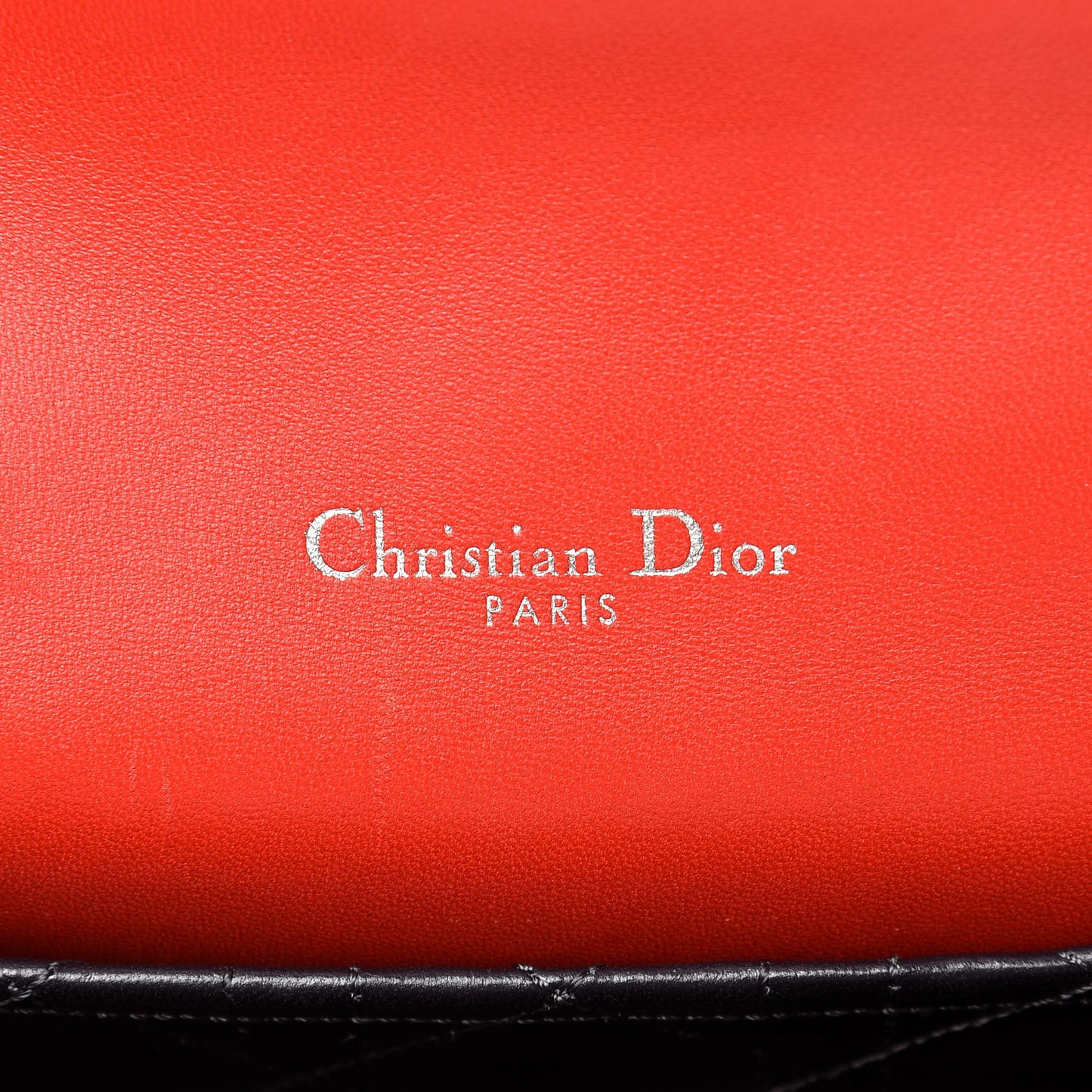 Lambskin Cannage Large Miss Dior Flap Vermillion