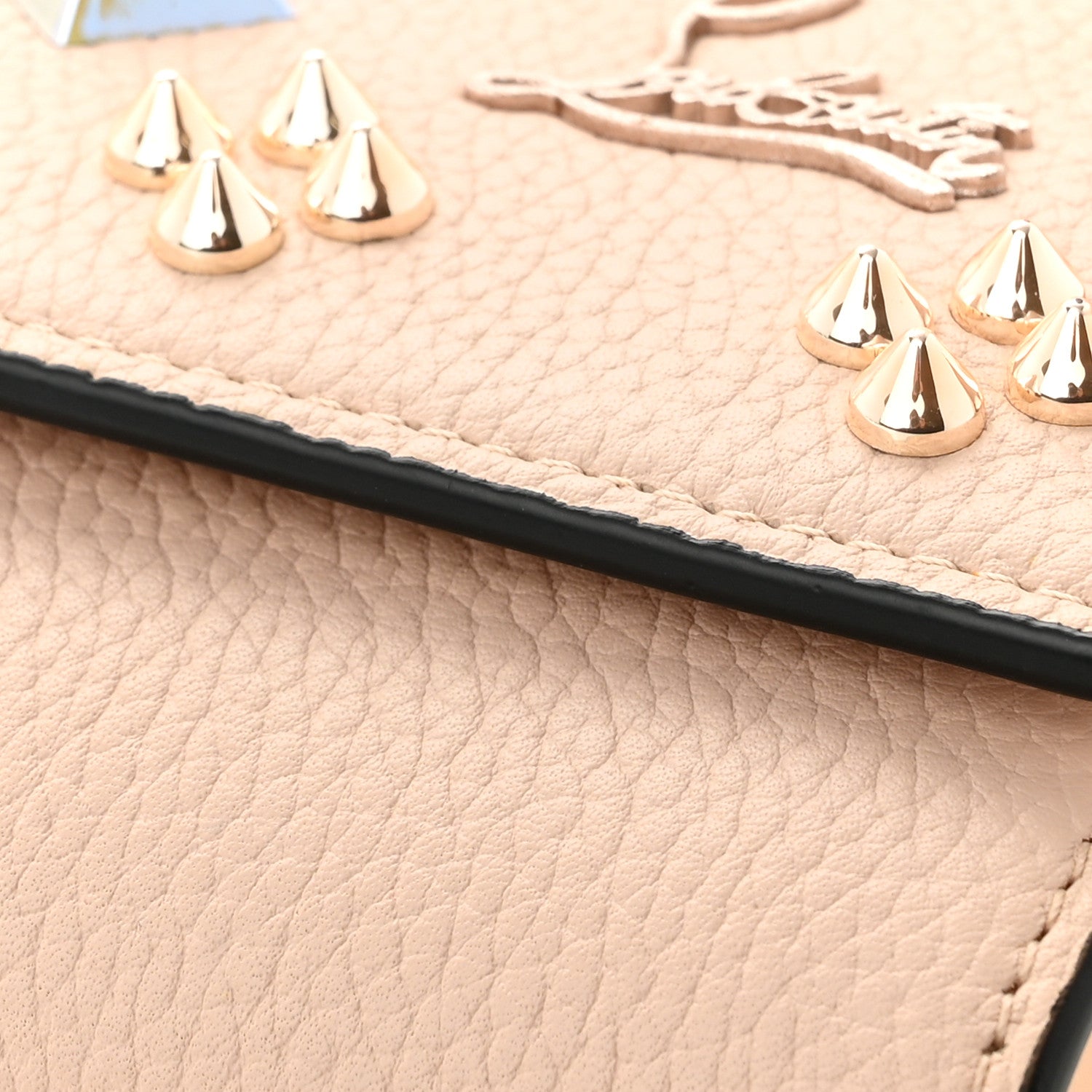 Christian Louboutin Calfskin Spikes Loubinthesky Paloma Clutch Ballerina 10 of 12