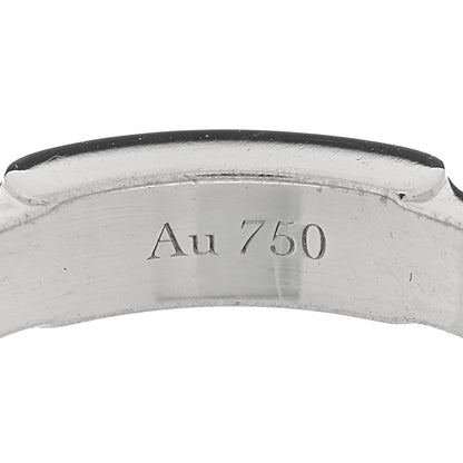 Chanel 18K White Gold Ceramic Diamond Slim Ultra Ring 55 7.25 Black 5 of 5