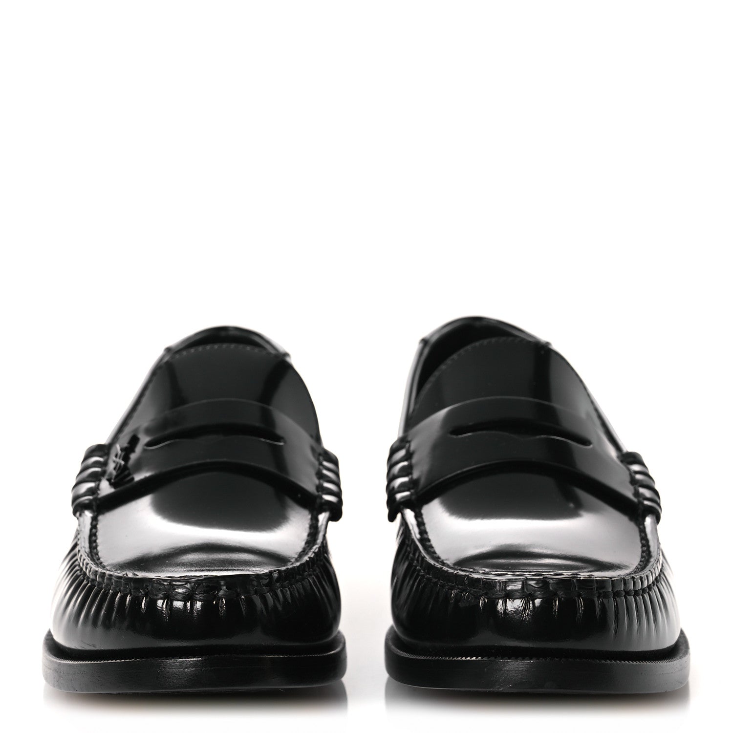 Saint Laurent Magnum Lux Calfskin Le Loafer 15 Moccasins 38 Black 3 of 11