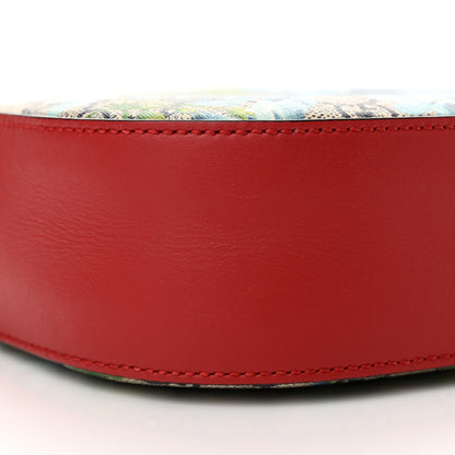 Gucci GG Supreme Monogram Blooms Mini Chain Shoulder Bag Beige Blue Navy Hibiscus Red 9 of 13