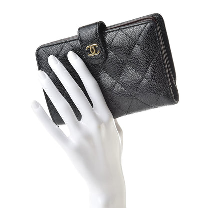 Chanel Caviar Quilted Zipped Pocket Wallet Black 2 of 12