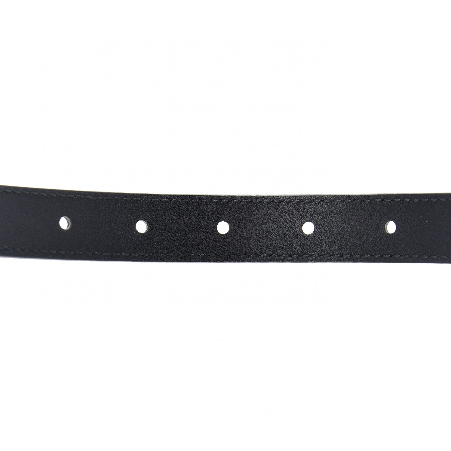 Gucci Moon Calfskin Pearl Double G 20mm Belt 80 32 Black Cream 4 of 5
