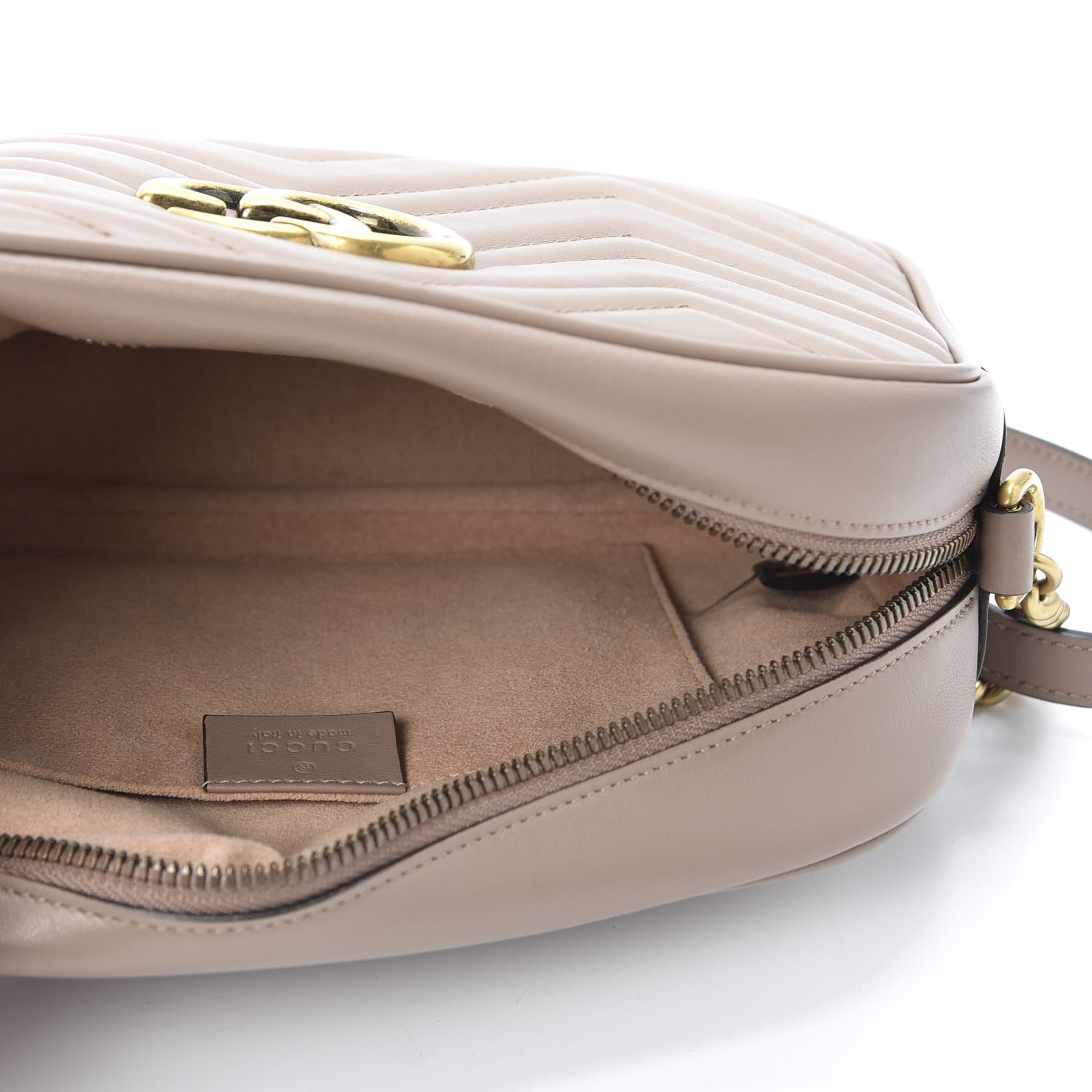 Gucci Calfskin Matelasse Small GG Marmont Chain Shoulder Bag Porcelain Rose 4 of 10