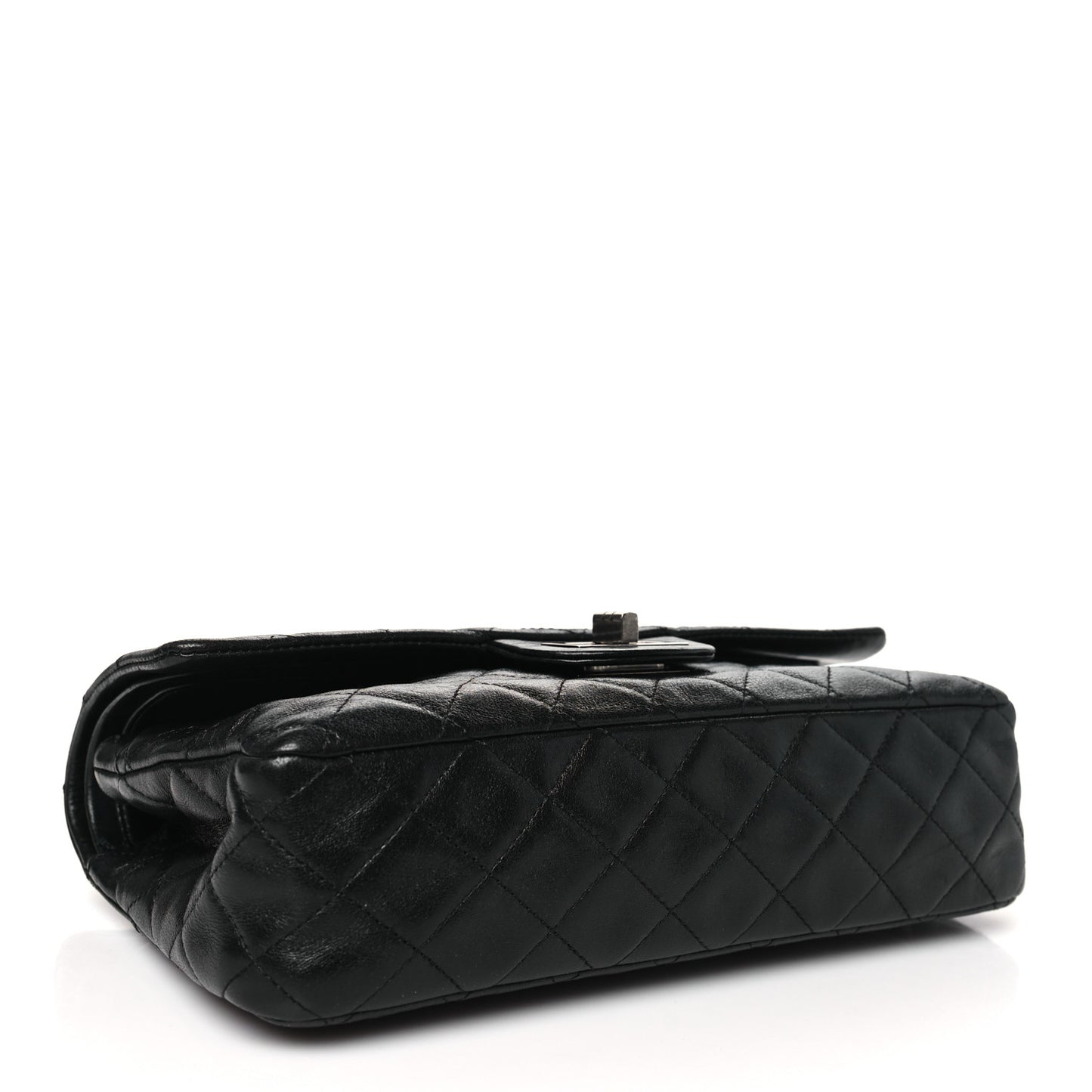 Aged Calfskin Quilted 2.55 Reissue 225 Flap Black