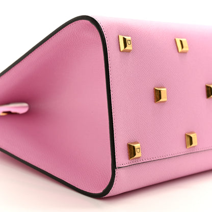 Salvatore Ferragamo Hammered Calfskin Medium The Studio Box Bag Flamingo 10 of 11