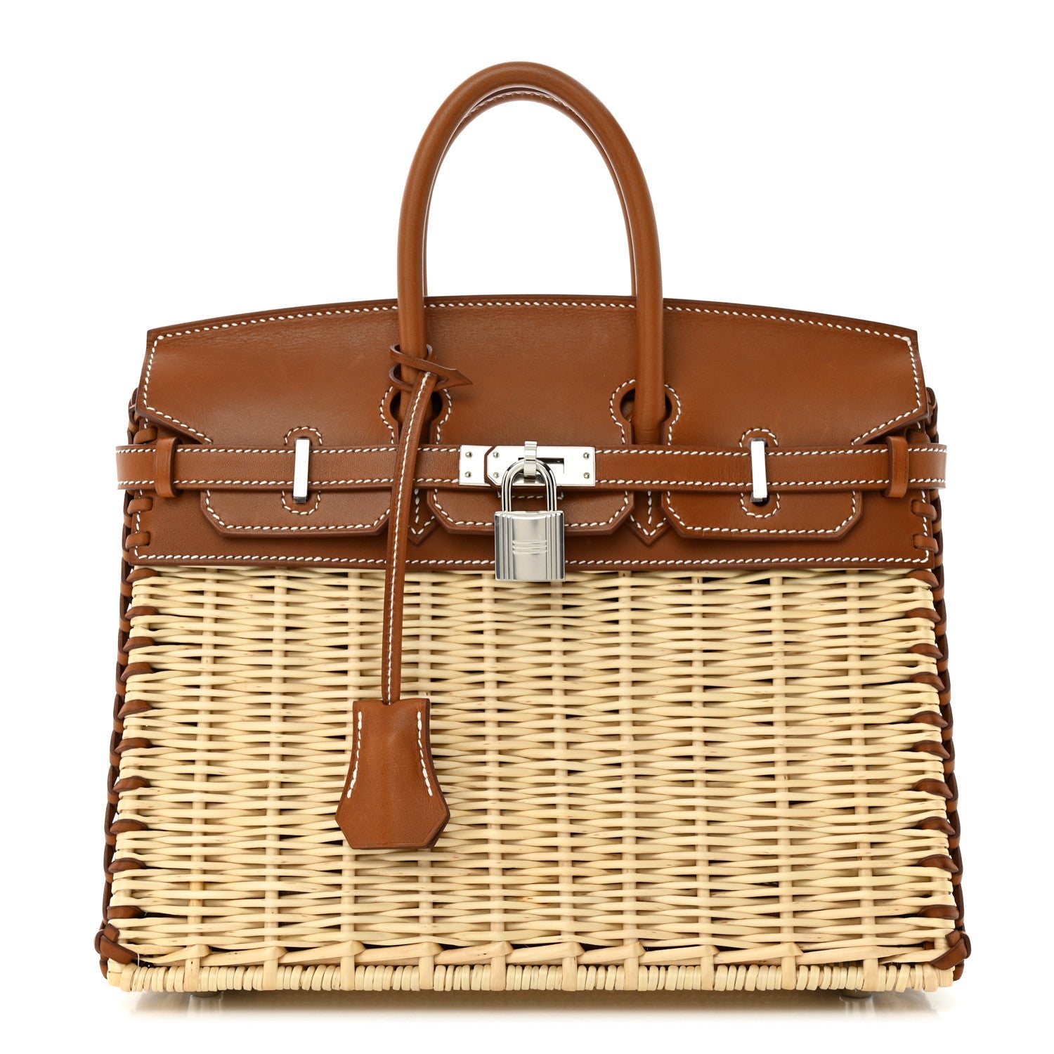 Hermes Wicker Barenia Picnic Birkin 25 Naturel Fauve 1 of 11