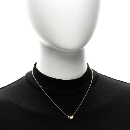 Tiffany 18K Yellow Gold 11mm Elsa Peretti Bean Pendant Necklace 2 of 6