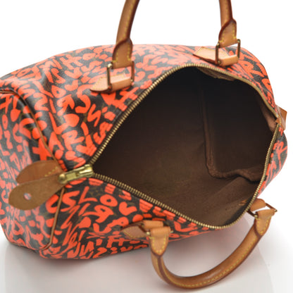Louis Vuitton Monogram Graffiti Speedy 30 Orange 5 of 10