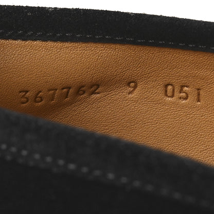 Gucci Suede Mens 1953 Horsebit Loafers 9 Black 7 of 9