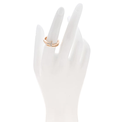Tiffany 18K Rose Gold Diamond T Square Wrap Ring 54 7 2 of 4