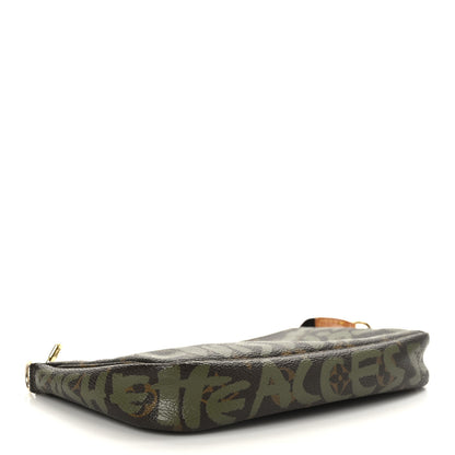 Louis Vuitton Monogram Graffiti Pochette Accessories Kaki 4 of 9